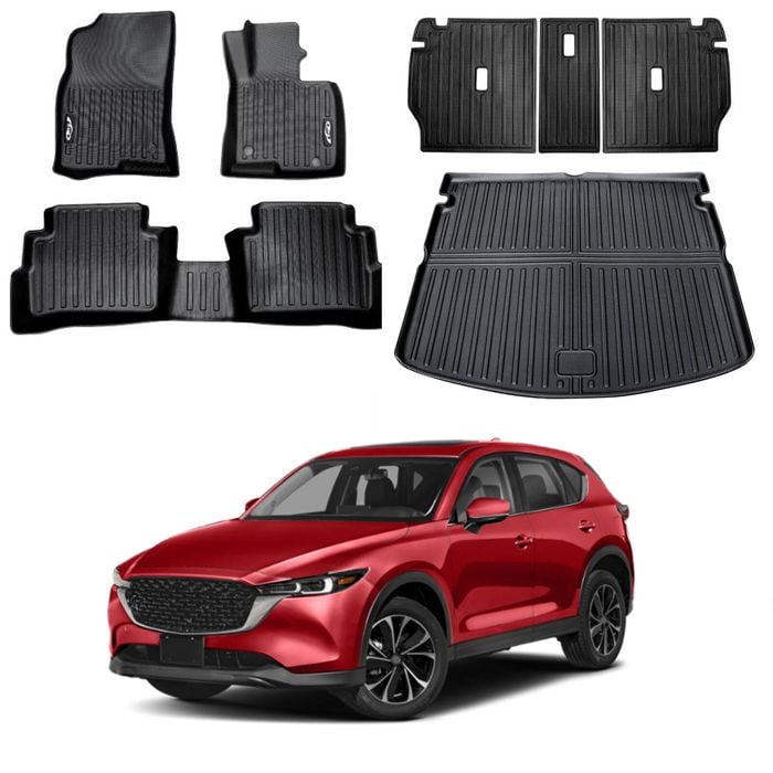 Floor Mat Boot Liner Back Seat Protector for Mazda CX5 CX-5 2022-2025 Cargo Trunk Kick Mats Cover