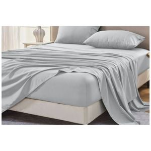 Grosvenor House 500TC Egyptian Cotton Flat Bed Sheet Only Single Silver