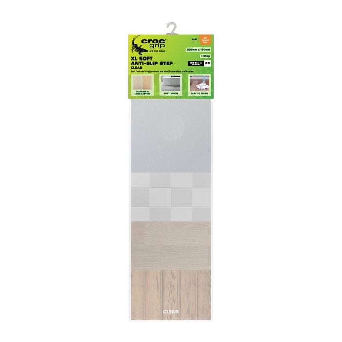 Croc Grip 500mm x 150mm Clear XL Soft Textured Step