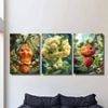 3pc Smiling Carrot Cauliflower Strawberry Print 100% Australian Made 3 x 40x60cm (Metal Print)