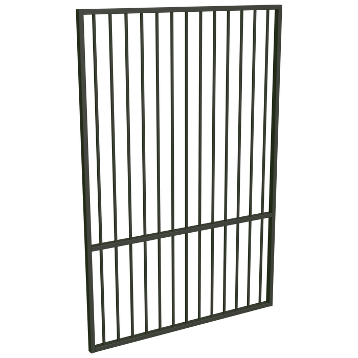 ProtectorAl 1201 - 1500 x 1800mm Woodland Grey Aluminium Flat Top Garden Gate