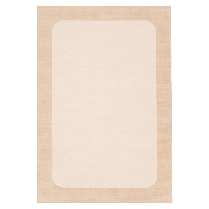 Loopsie-290cm X 190cm-blanes Cream Washable Border Rug