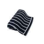 IDC Homewares Poseidon Navy White Polyester Knitted Throw Rug 125 x 150cm