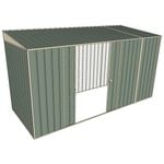 Build-a-Shed 1.5 x 3.7 x 2m Double Sliding Side Door Skillion Shed - Green
