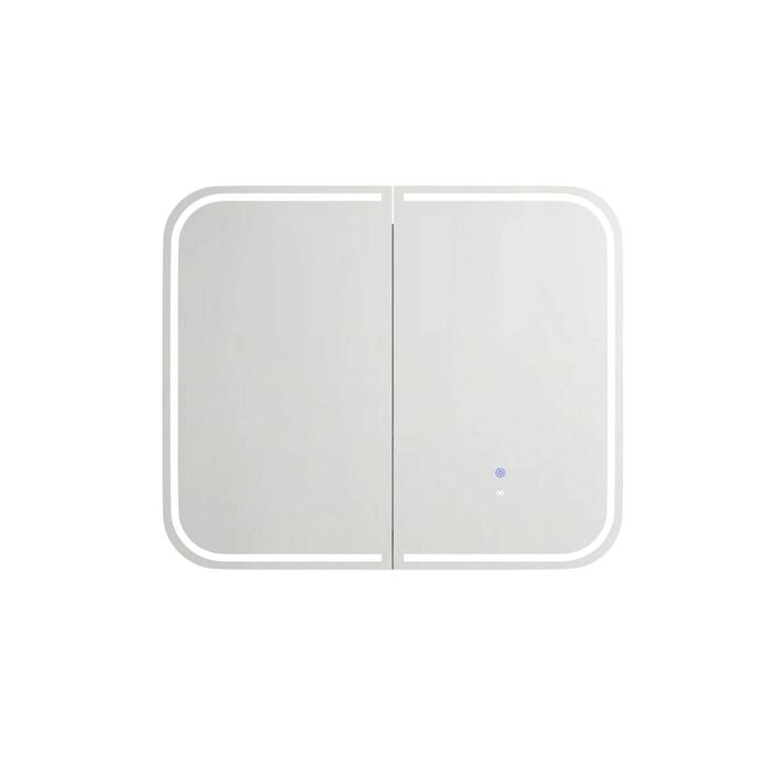 Attica 900 x 750mm Matte White Porta LED Soft Square Shaving Cabinet