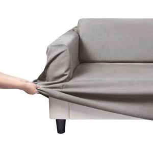 Home Living Premium Faux Suede SILVER 3 Seater Couch Sofa Cover