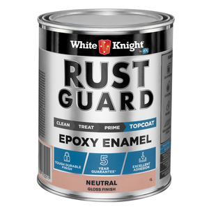 White Knight Rust Guard 1L Neutral Gloss Epoxy Enamel Paint