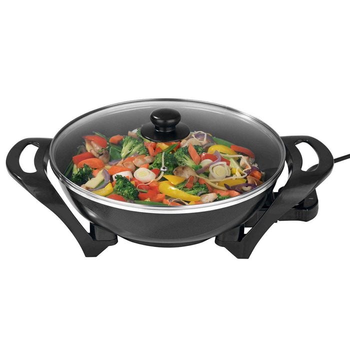 Healthy Choice Large Electric Wok Non-stick 4.5L