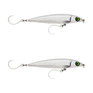 2x Rapala 12cm Saltwater X Rap Long Cast Shallow Minnow Fish Lures - Ghost