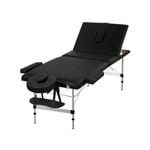Zenses Massage Table Black 3 Fold