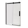 Rick McLean's Bathware 1470mm Matte Black Euro Frameless Sliding Shower Screen - Front Only