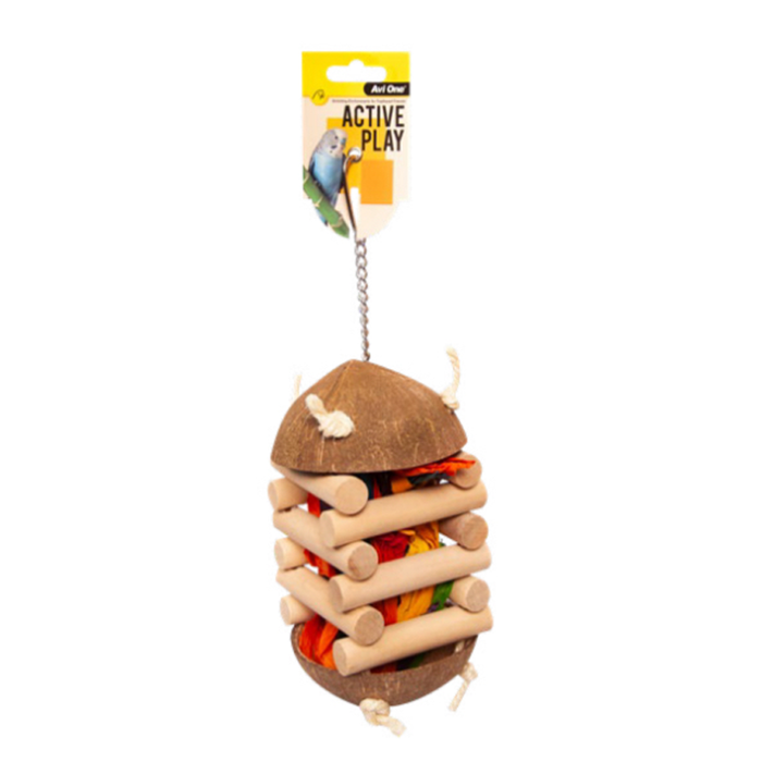 Avi One Bird Toy Coconut Foraging Hut 30cm (22662)