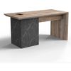 Modern Furniture LOGAN 150cm Executive Desk Reversible - Warm Oak & Black
