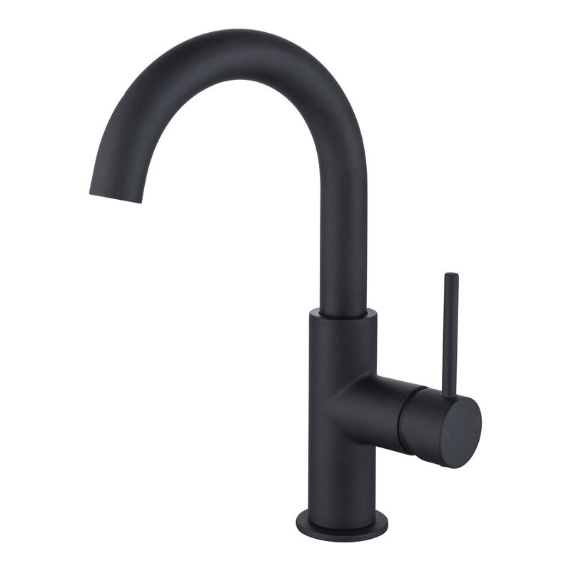 Swivel Basin Mixer 25mm Matte Black Resonance