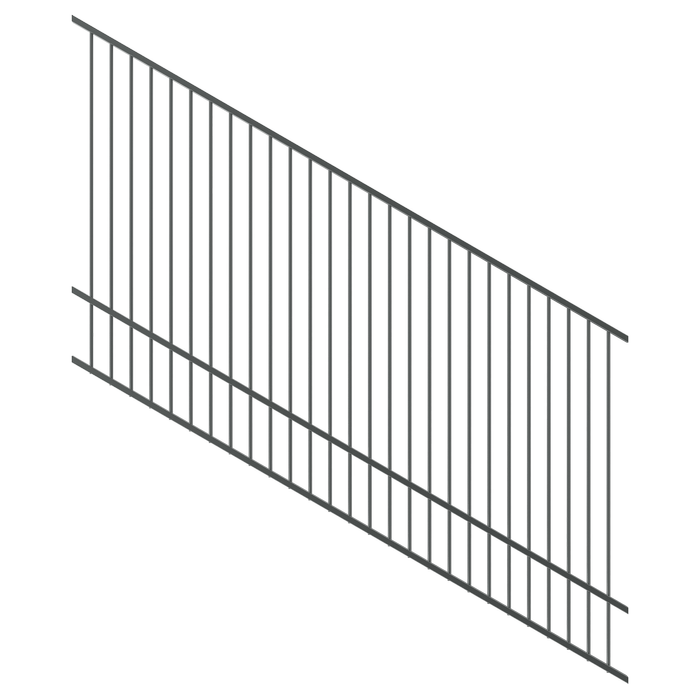 ProtectorAl 1201-2400W x 1500H Monument Raked 16-30º Flat Top Pool Fence Panel