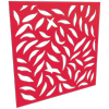 ProtectorAl 300-1200 x 300-1200mm Light Red / Gloss White Large Leaf  Unframed Composite Deco Panel