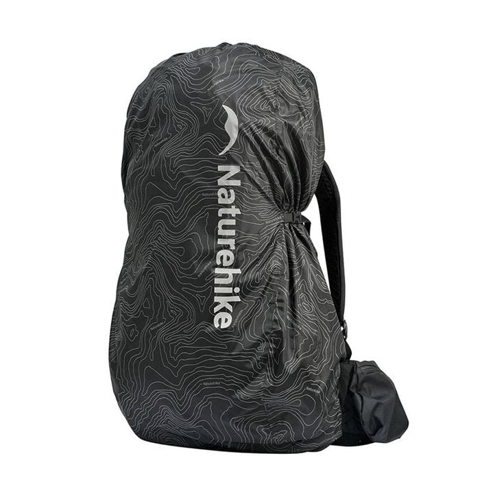 Reflective Backpack Rain Cover Black