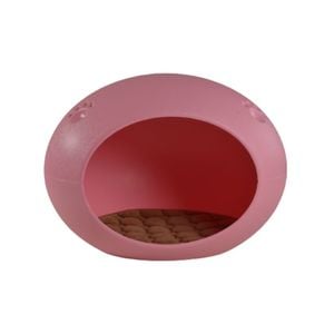 Yes4pets Medium Cave Cat Kitten Box Igloo Cat Bed House Dog Puppy House Pink