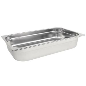 Vogue Gastronorm Tray Stainless Steel 1/1 100mm Deep Commercial Kitchen Food Pan Storage