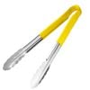 Hygiplas Serving Tongs Colour Coded Yellow 300mm Kitchen Utensil