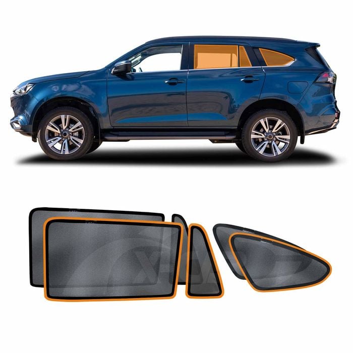 Port Rear Window Sun Shade for Isuzu MU-X MUX 2022-Onwards Car Sun Blind Mesh
