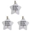 3x Ceramic Hanging 8x9cm Star Grandad w/ String Ornament Home/Office Room Decor