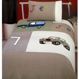 Bloomington Jeep Classics Embroidered Quilt Cover Set Single 140 x 210 cm