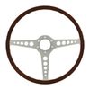 Classic 3 Spoke 16 Inch Wood Rim Steering Wheel suits Jaguar E-Type XKE