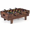 Costway 4 In 1 Combo Game Table Set Foosball Billiards Hockey Dark Brown