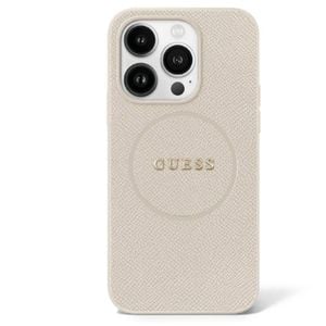 Guess Grained Pu Leather For Iphone 16 Pro - Beige