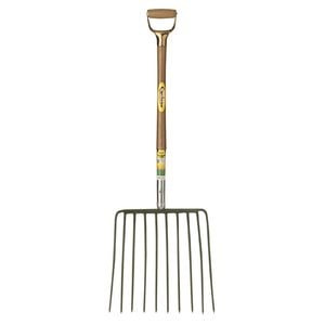 Cyclone Galvanised Dee Handle 10 Tine Mulch & Bark Fork