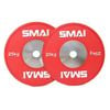 Smai Competition Bumper Plate 25kg (pair) - Iwf Colour - Red