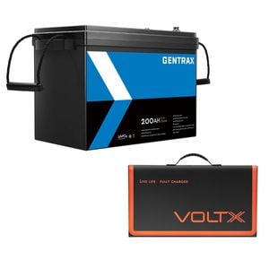 Gentrax 12v 200ah Lithium Battery + 100w Solar Panel