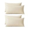 2x 2pc Renee Taylor 400tc Egyptian Cotton King Pillowcase Pair Vanilla 50x90cm