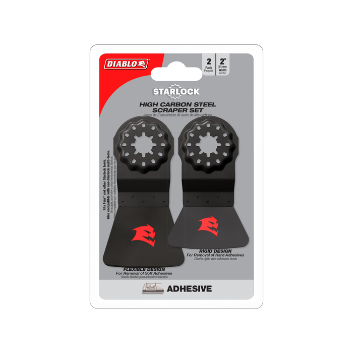 Diablo Starlock High Carbon Steel Multi-Tool Scraper Set for Adhesive Removal