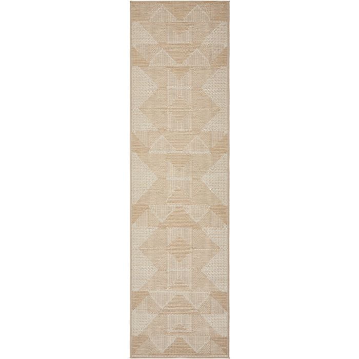 The Rug Connection Alfresco Rico Light Beige 400x80cm - Large Runner Pet Friendly Washable Outdoor Rug