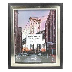 Unigift Brooklyn Wooden/Glass Picture Photo Frame 20x25cm Black/Gold