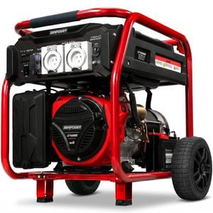 GENPOWER 6kW Peak 5kW Rated Generator, 2 x 15A, 25L Tank, RCD, 420cc Engine, Single-Phase, Electric/Recoil Start, AVR, 40A RCBO