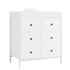 Advwin Baby Change Table with 6 Storage Fabric Drawers White