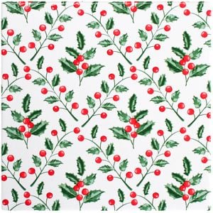 LVD 20x20cm Ceramic Christmas Holly Trivet Home/Kitchen Decor