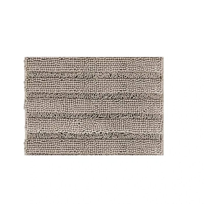 Chenille Bath Mat Runner Non Slip Thick Soft Stripe Design 50 X 81cm
