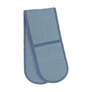 Ladelle Eco Recycled Blue Heat Protection Double Kitchen Oven Mitt