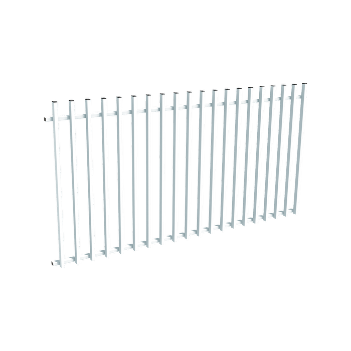 ProtectorAl 1201 - 2399 x 1200mm Pearl White Aluminium Batten Pool Fence Panel