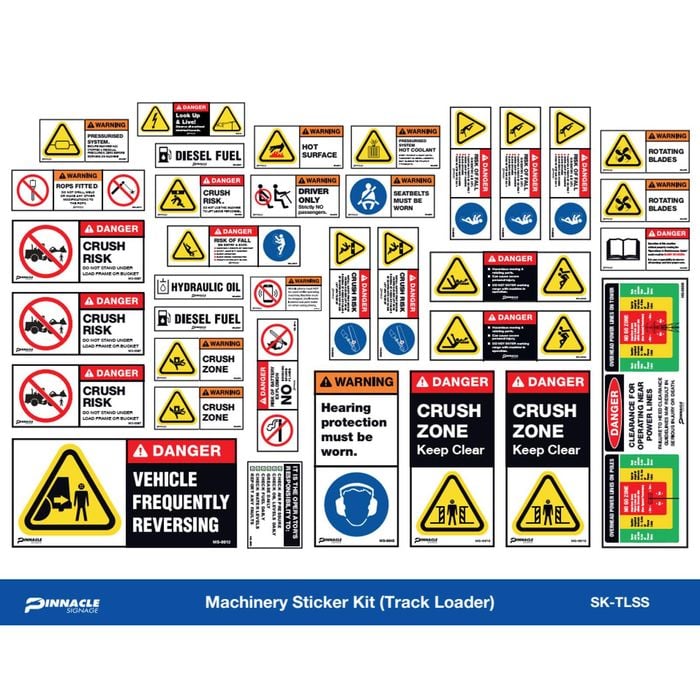 Pinnacle Track Loader Machinery Sticker Kit 
