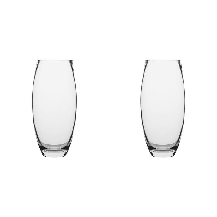 2PK Ecology Fleur Barrel Glass Vase Decorative Flower Vessel 25cm