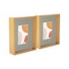 Nicola Spring 3D Deep Box Photo Frames - 8 x 10" with 4 x 6" Mount - Light Wood - Pack of 2