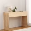 Homfurn Console Table Wood Entry Table Fluted Hallway Tables Furniture 120cm Pine