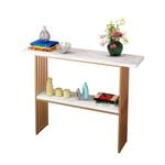 120cm White Console Table Faux