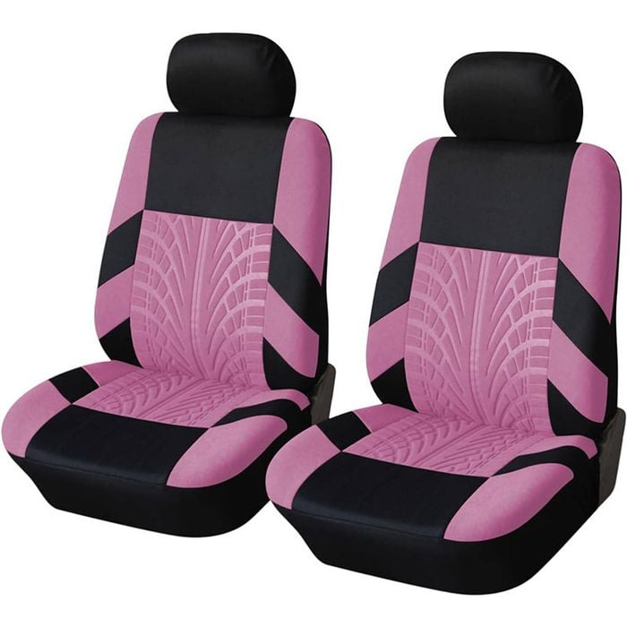 Catzon Car Seat Covers Front Seat Universal Airbag Compatible Protector-Pink