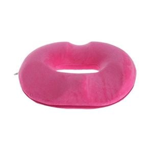 Catzon Donut Tailbone Pillow Women Detachable Cover Hemorrhoid Cushion-rose Red